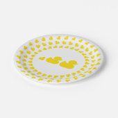 Assiettes En Carton Maman, papa et canards en caoutchouc (Angle)