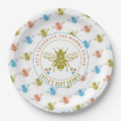 Assiettes En Carton Maman to Bee Baby shower (Devant)