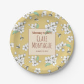 Assiettes En Carton Maman to Bee Baby shower moderne (Devant)