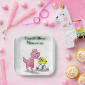 Assiettes En Carton Mamasaurus (Fête)