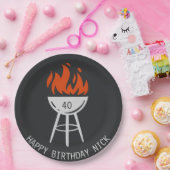 Assiettes En Carton Man Birday Party, Bacon, BBQ (Fête)