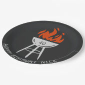 Assiettes En Carton Man Birday Party, Bacon, BBQ (Angle)