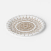 Assiettes En Carton Mandala Bohemian White (Angle)
