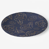 Assiettes En Carton Mandala de fleurs 1 (Angle)