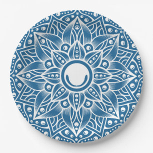 Assiettes En Carton Mandala de luxe 16