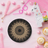 Assiettes En Carton Mandala d'or (Fête)