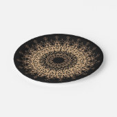 Assiettes En Carton Mandala d'or (Angle)