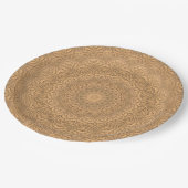 Assiettes En Carton Mandala d'or. "Sable doré". (Angle)