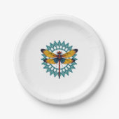 Assiettes En Carton Mandala Dragonfly - Lotus Flower Insect Lover Ento (Devant)