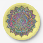 Assiettes En Carton Mandala Inde Style 1 (Devant)