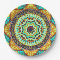 Mandala indienne turquoise