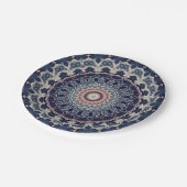 Assiettes En Carton Mandala ronde sans couture motif arabe k (Angle)