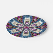 Assiettes En Carton Mandala unique (Angle)