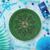 Assiettes En Carton mandala vert rish de Triskele de Celtic (Fête)
