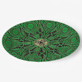 Assiettes En Carton mandala vert rish de Triskele de Celtic (Angle)