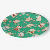 Assiettes En Carton Maneki Neko Lucky Cats (Angle)