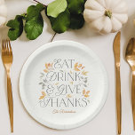 Assiettes En Carton Mangez Boire Donnez Merci Thanksgiving Party Plaqu<br><div class="desc">Célébrez dans le style avec des assiettes de fête sur mesure! Conçu par Berry Berry Sweet (www.berryberrysweet.com). Les articles correspondants sont disponibles à notre magasin ou sur demande.</div>