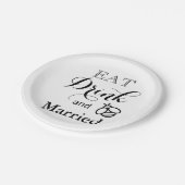 Assiettes En Carton Mangez Boire et abeille Marié (Angle)