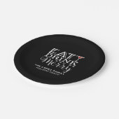 Assiettes En Carton Mangez Boire et Soyez Joyeux, Fêtes (Angle)