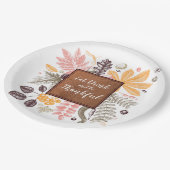 Assiettes En Carton Mangez Boire et soyez reconnaissant (Angle)