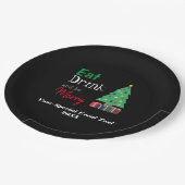 Assiettes En Carton Mangez, buvez et profitez (Angle)