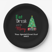 Assiettes En Carton Mangez, buvez et profitez (Devant)