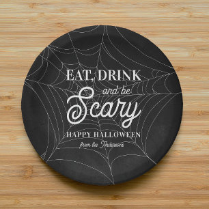 Assiettes En Carton Mangez, buvez et soyez effrayant Halloween Party