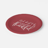 Assiettes En Carton Mangez, buvez et soyez heureux Couleur personnalis (Angle)