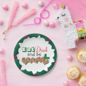 Assiettes En Carton Mangez, buvez et soyez Joyeux (Fête)