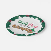 Assiettes En Carton Mangez, buvez et soyez Joyeux (Angle)