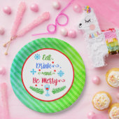 Assiettes En Carton Mangez, buvez et soyez joyeux, Fêtes de Noël, ZSSP (Fête)