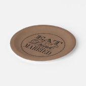 Assiettes En Carton Mangez, buvez et soyez marié Rustique Mariage Kraf (Angle)