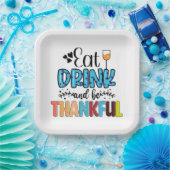 Assiettes En Carton Mangez, buvez et soyez reconnaissant Thanksgiving (Fête)