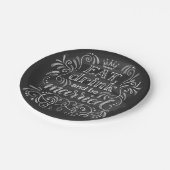 Assiettes En Carton Mangez la boisson et soyez marié (Angle)