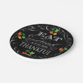 Assiettes En Carton Mangez la boisson et soyez thanksgiving (Angle)