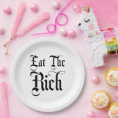 Assiettes En Carton Mangez Le Riche Fancy Funny Papier Plaque (Fête)