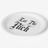 Assiettes En Carton Mangez Le Riche Fancy Funny Papier Plaque (Angle)