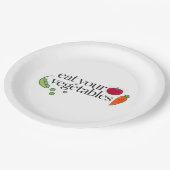 Assiettes En Carton Mangez vos légumes (Angle)
