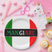 Assiettes En Carton Mangiare Manger en dîner italien (Fête)