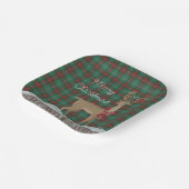 Assiettes En Carton Manitoba Tartan provincial et cerf de Noël (Angulaire)