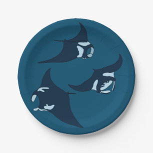 Assiettes En Carton Manta Rays