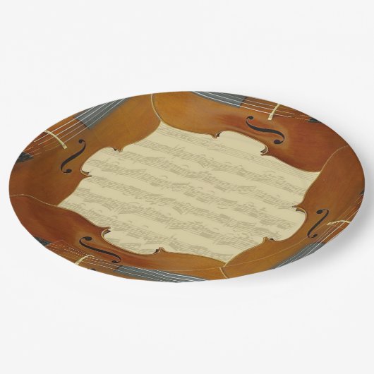Assiettes En Carton Manuscrit de suite de violoncelle de Bach dans le (Angle)
