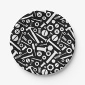 Assiettes En Carton Manyman DO-IT-YOURSELF Mister Fixit Hammer Nuts Ou (Devant)