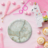 Assiettes En Carton Marbe blanc (Fête)