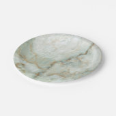 Assiettes En Carton Marbe blanc (Angle)