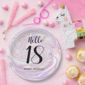 Assiettes En Carton Marbre Abstrait chic moderne 18e anniversaire (Fête)