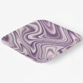 Assiettes En Carton Marbre Abstrait pourpre liquide (Angulaire)