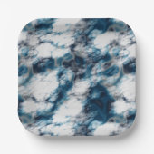 Assiettes En Carton Marbre bleu (Recto)