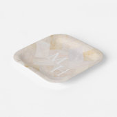 Assiettes En Carton Marbré de grès Abstrait (Angulaire)