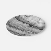 Assiettes En Carton Marbre gris granit | motif en pierre abstrait (Angle)